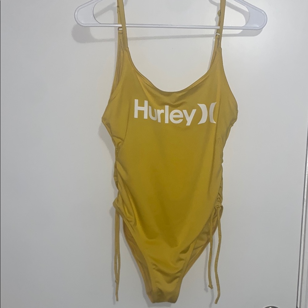 Hurley Yellow One-Piece Swimsuit